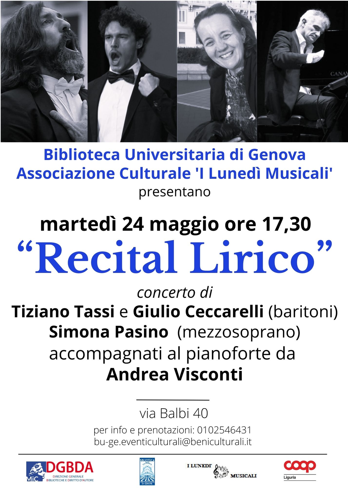 I LUNEDI MUSICALI IN BIBLIOTECA UNVERSITARIA DI GENOVA